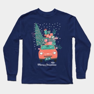 Christmas tree and gifts in a car ho ho ho! - Happy Christmas and a happy new year! - Available in stickers, clothing, etc Long Sleeve T-Shirt